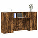 Resepsjonspult røkt eik 200x50x103,5 cm konstruert tre