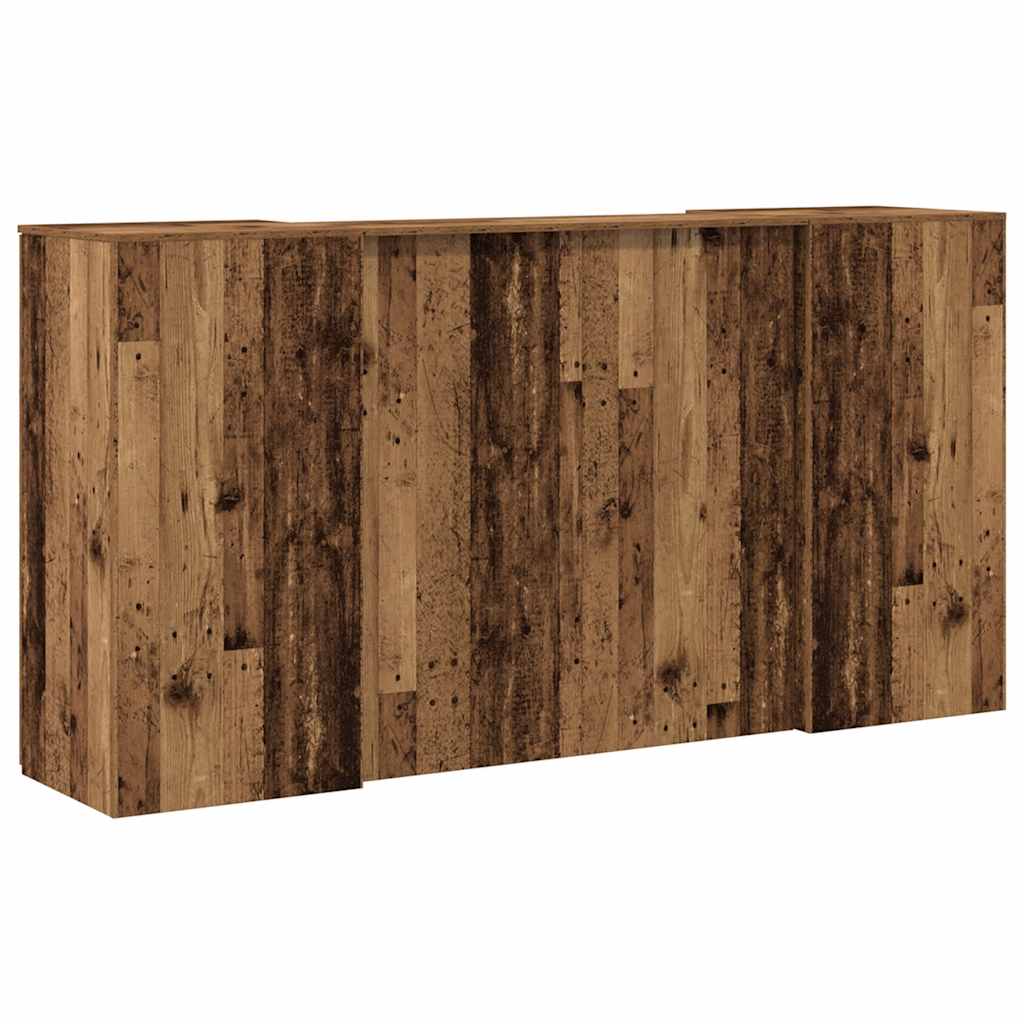 Resepsjonspult gammelt tre 200x50x103,5 cm konstruert tre
