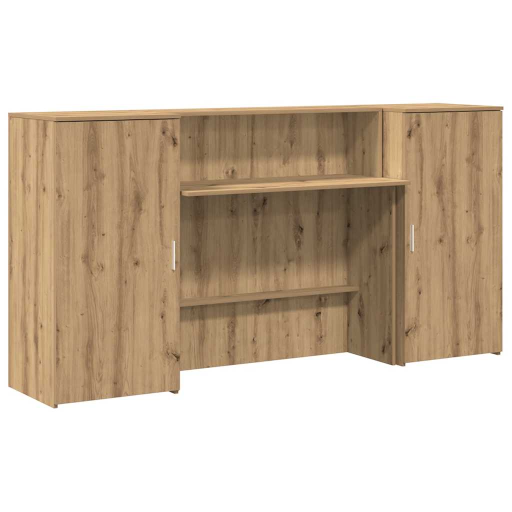 Resepsjonspult artisan eik 200x50x103,5 cm konstruert tre