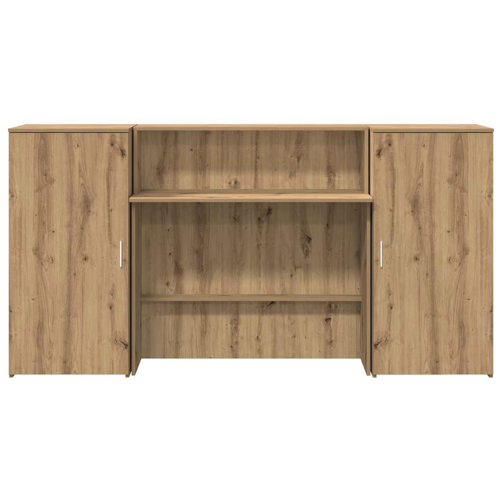 Resepsjonspult artisan eik 200x50x103,5 cm konstruert tre