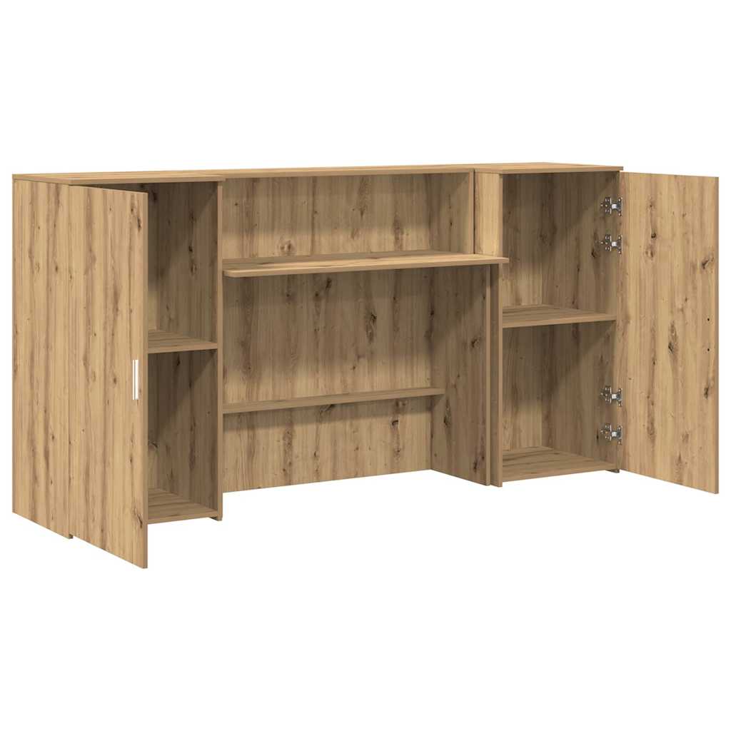 Resepsjonspult artisan eik 200x50x103,5 cm konstruert tre