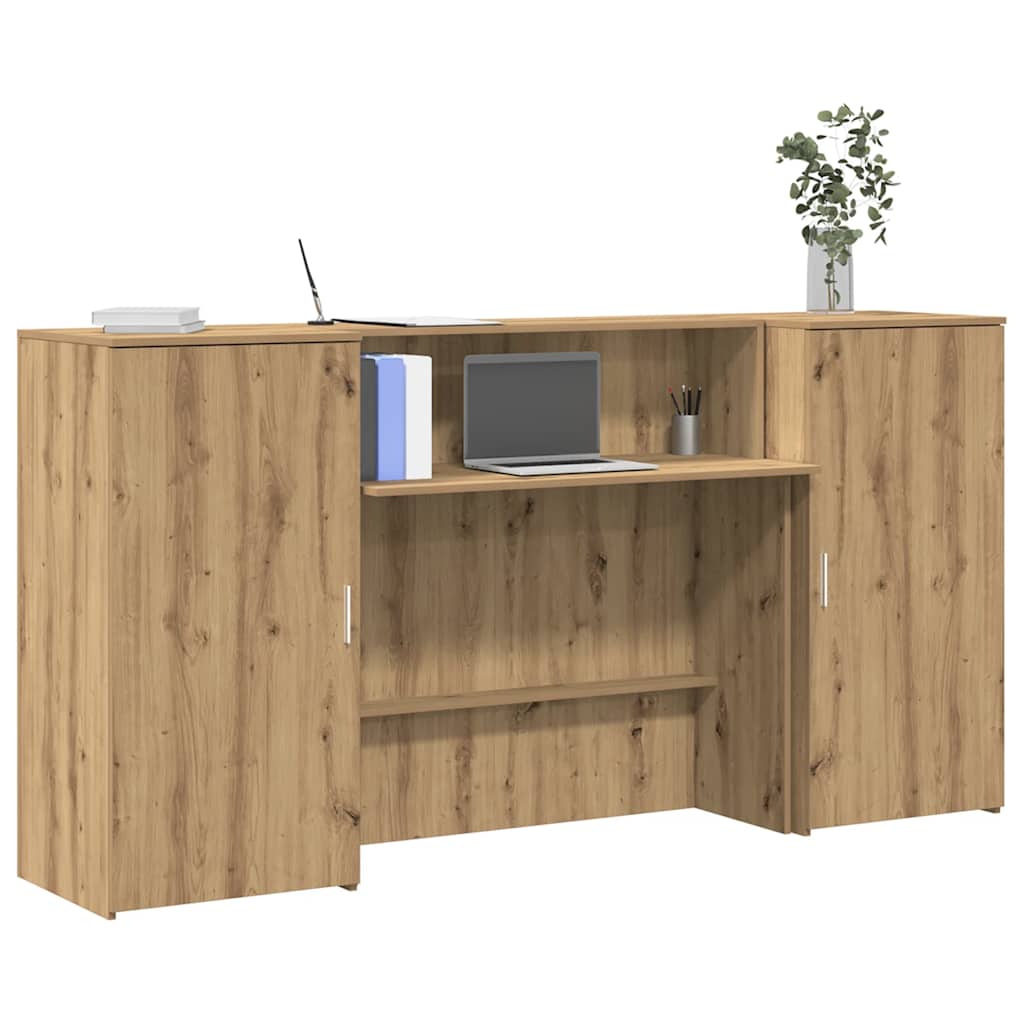 Resepsjonspult artisan eik 200x50x103,5 cm konstruert tre