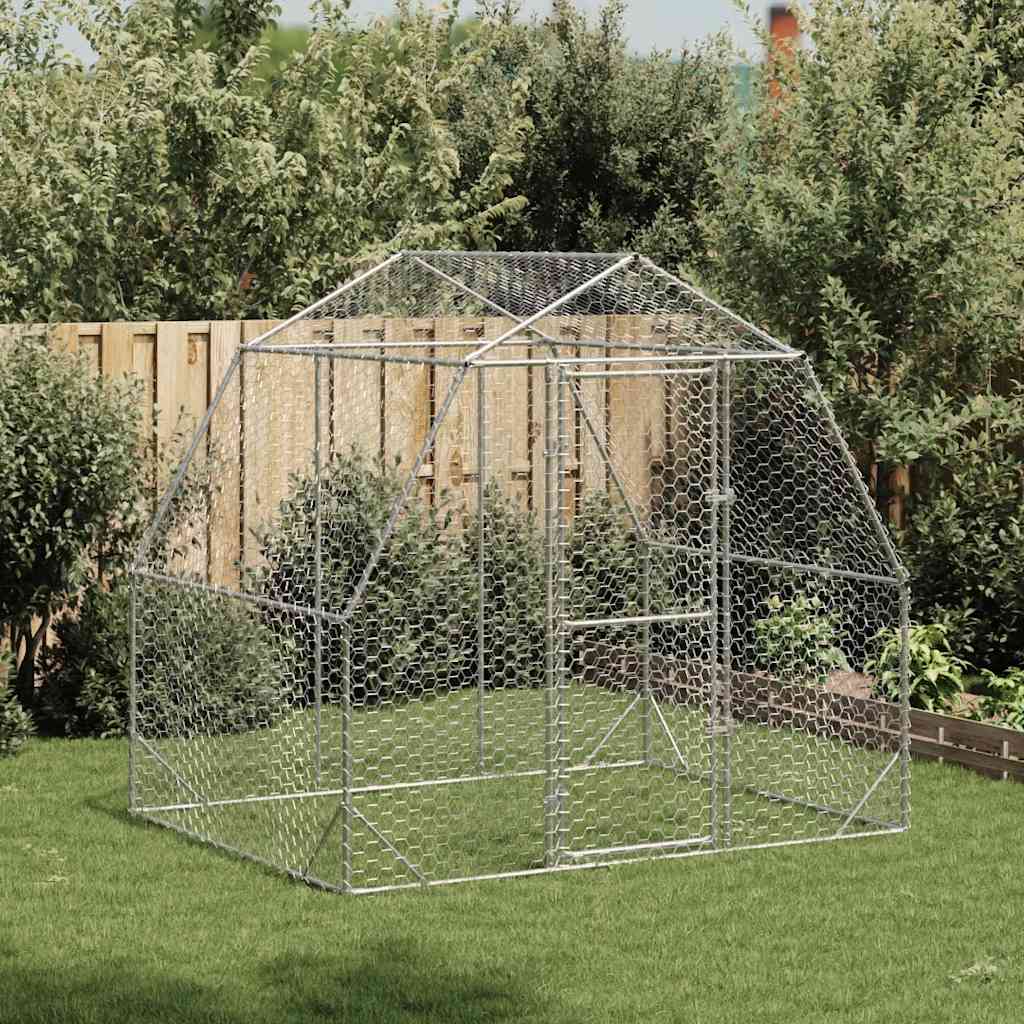 Kyllingløp 2,5x2x2,25 m galvanisert stål