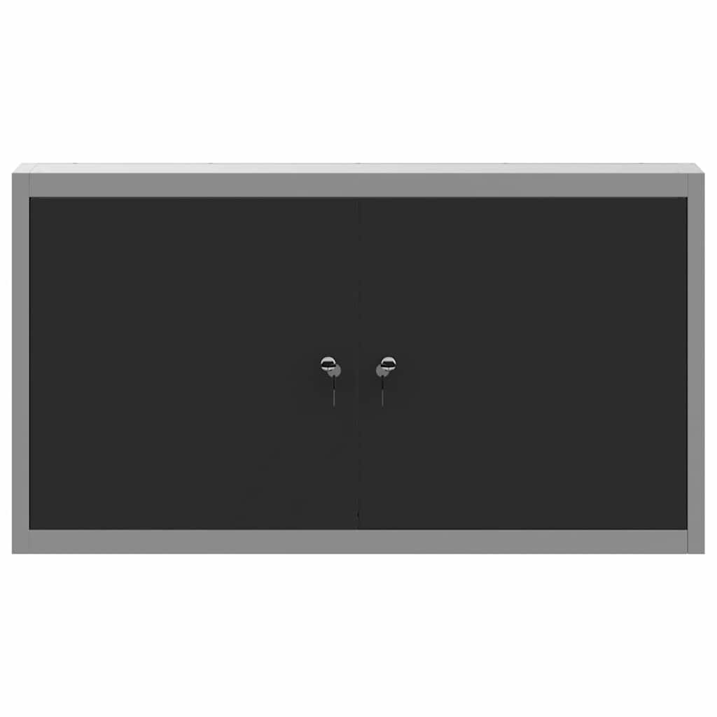 Verktøyskab med hylle med lagring Svart og Grå 100 x 20 x 55 cm