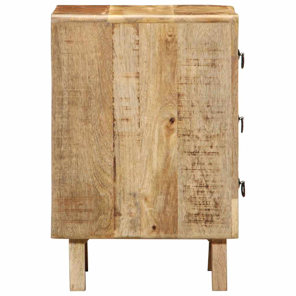 Nattbord 37x32x50 cm grovt heltre mangotre