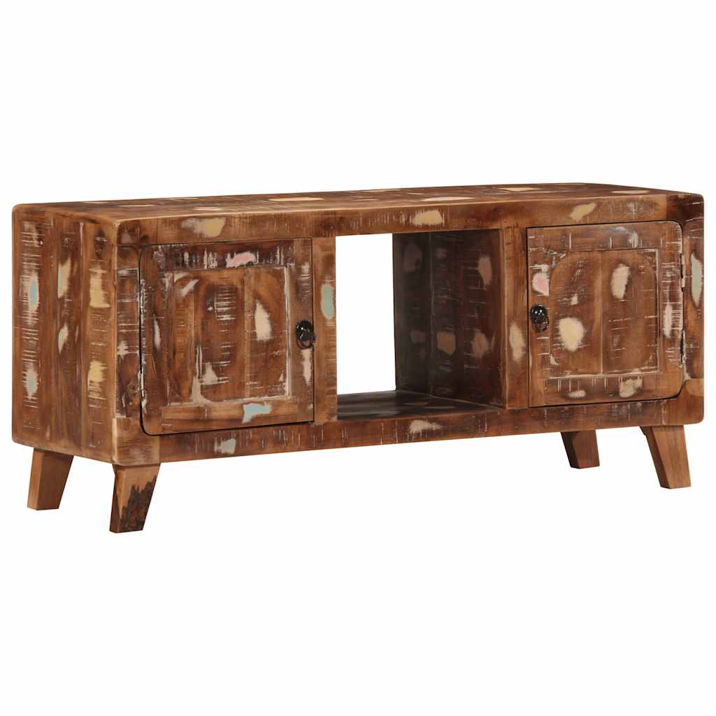 TV-benk 105x46x32 cm gjenvunnet heltre
