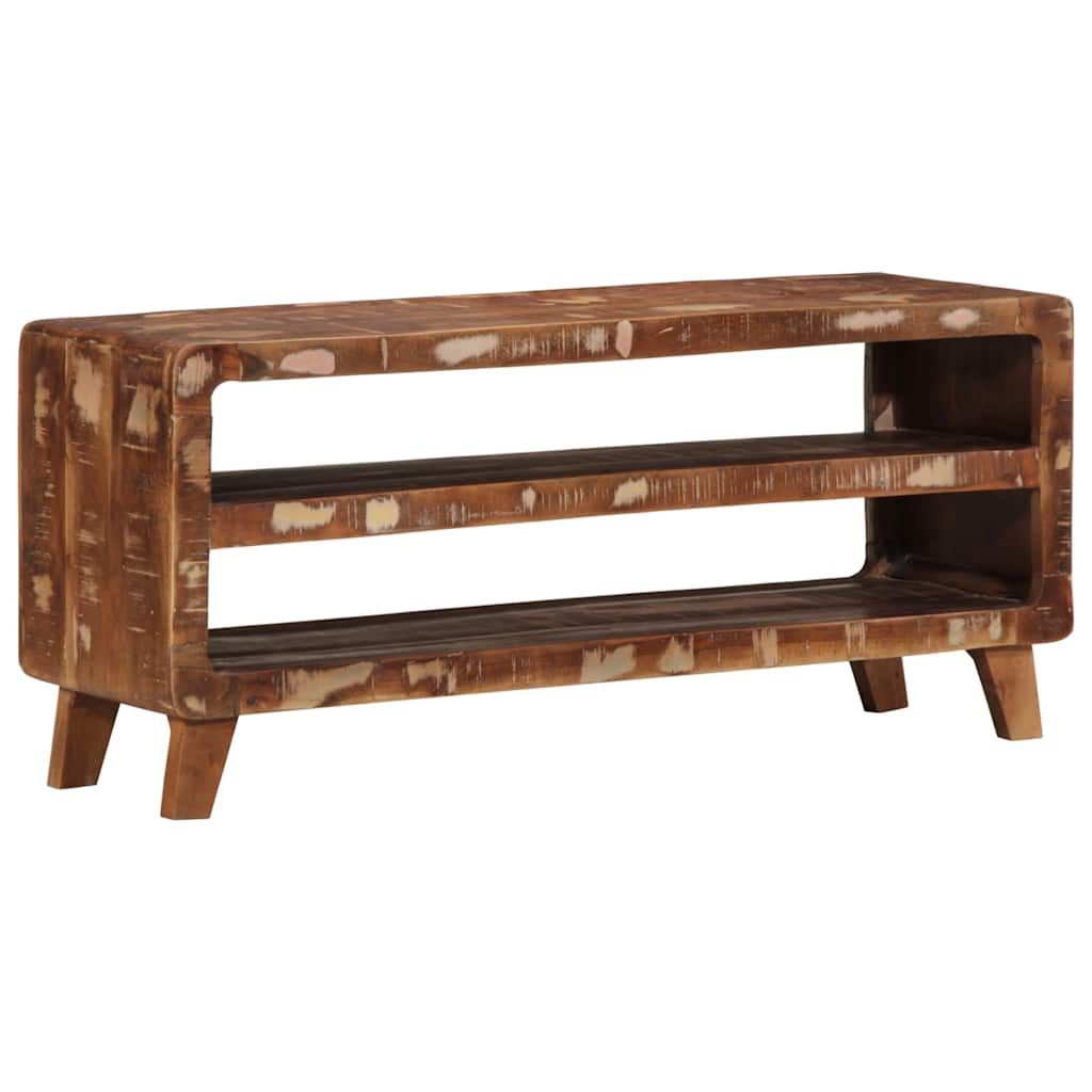 TV-benk 105x46x32 cm gjenvunnet heltre