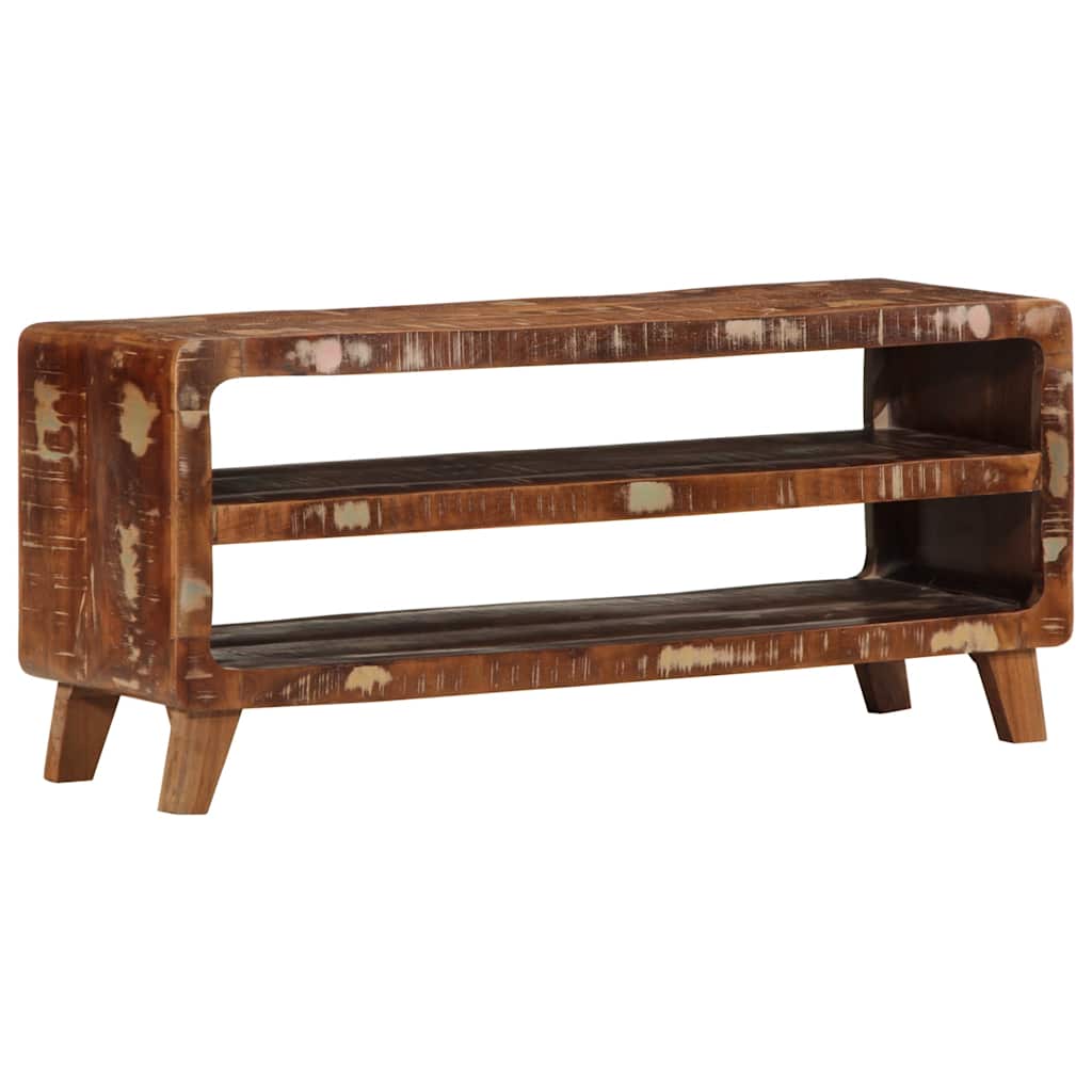 TV-benk 105x46x32 cm gjenvunnet heltre