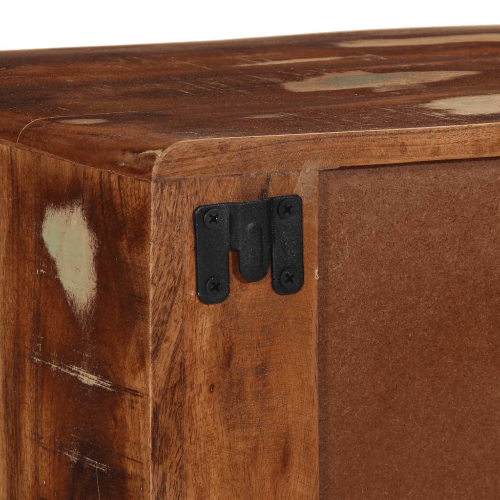 Veggmontert TV-benk 100x32x25 cm gjenvunnet heltre