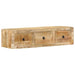 Veggmontert TV-benk 100x32x25 cm grovt heltre mangotre