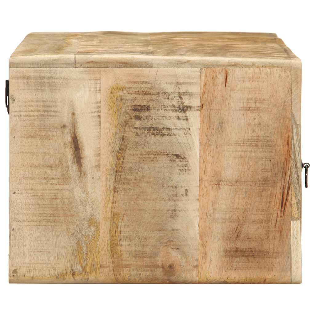 Veggmontert TV-benk 100x32x25 cm grovt heltre mangotre