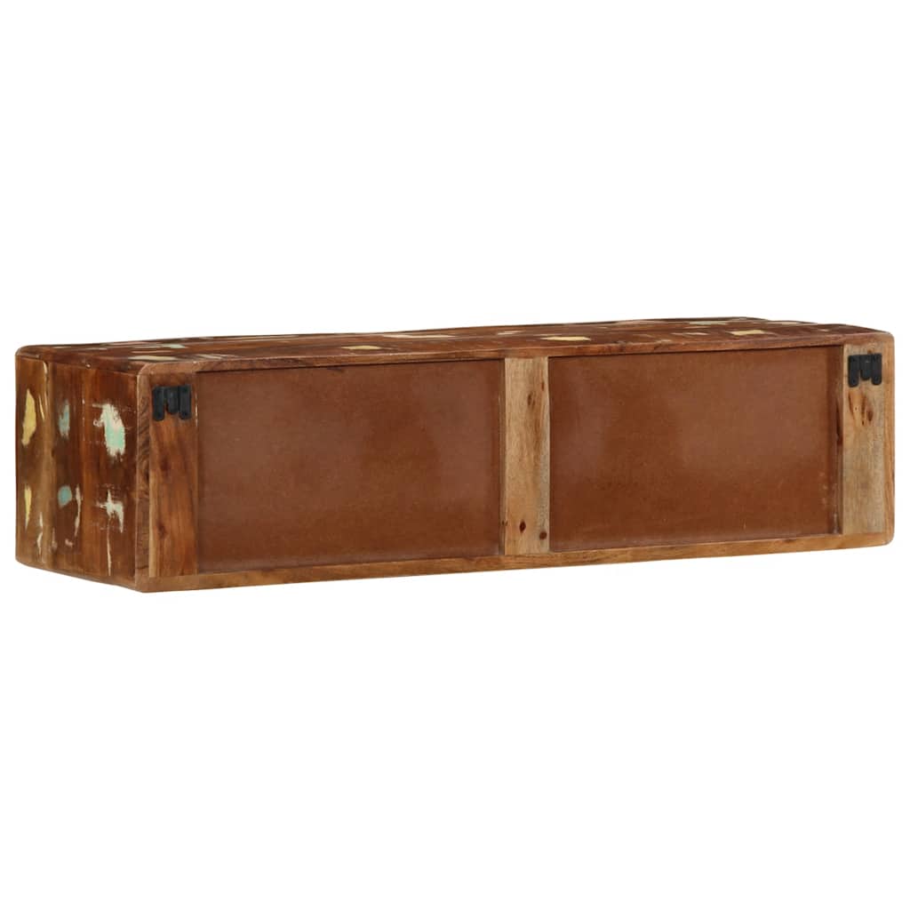 Veggmontert TV-benk 100x32x25 cm gjenvunnet heltre