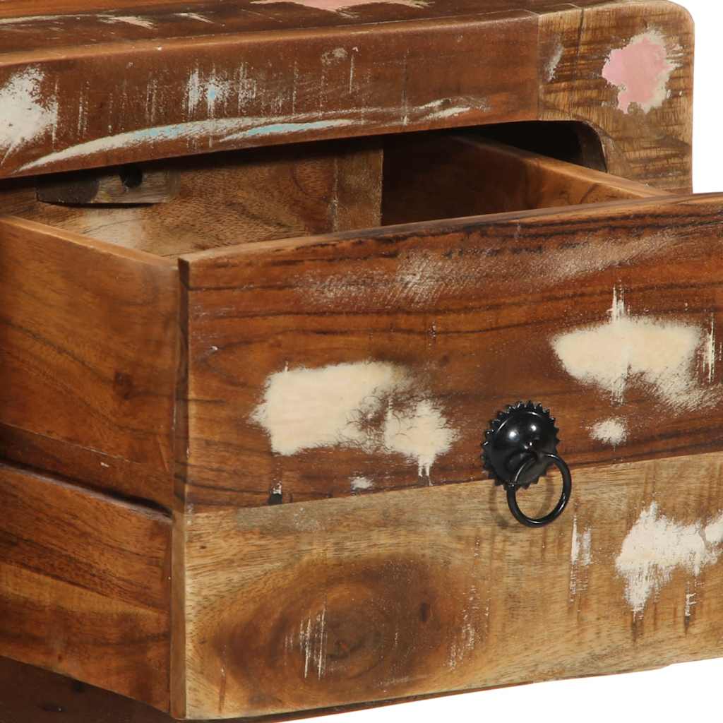 Veggmontert TV-benk 100x32x25 cm gjenvunnet heltre
