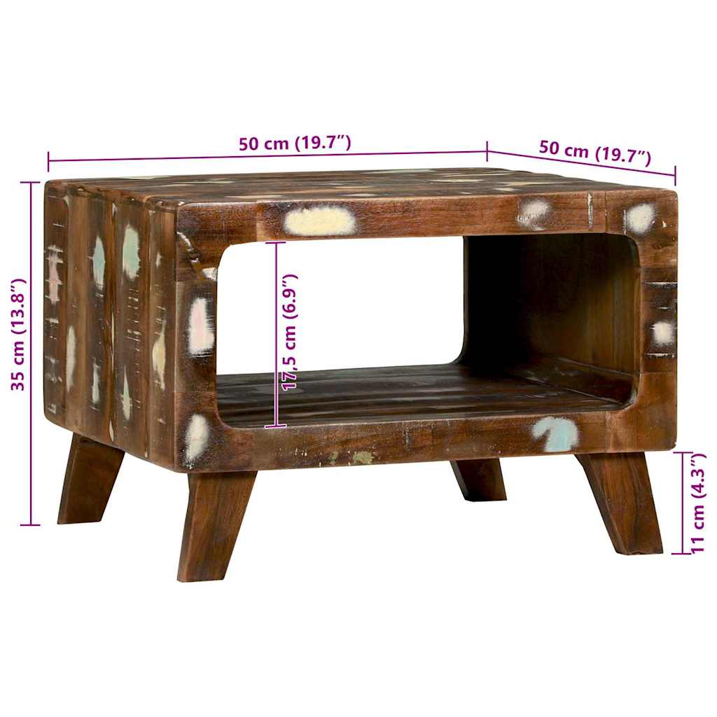 Kaffebord Flerfarget 50 x 50 x 35 cm Massiv Reclaim Tre