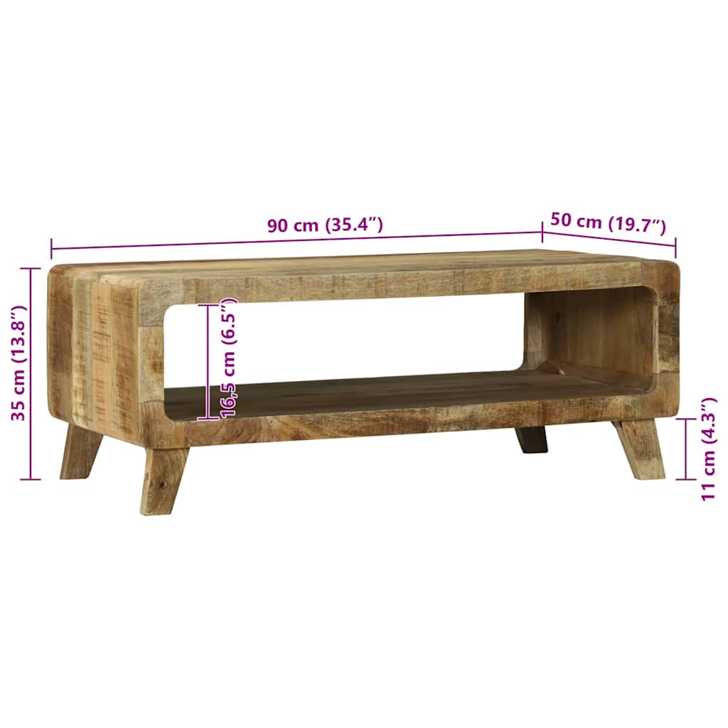 Kaffebord Brun 90 x 50 x 35 cm Massiv mango tre