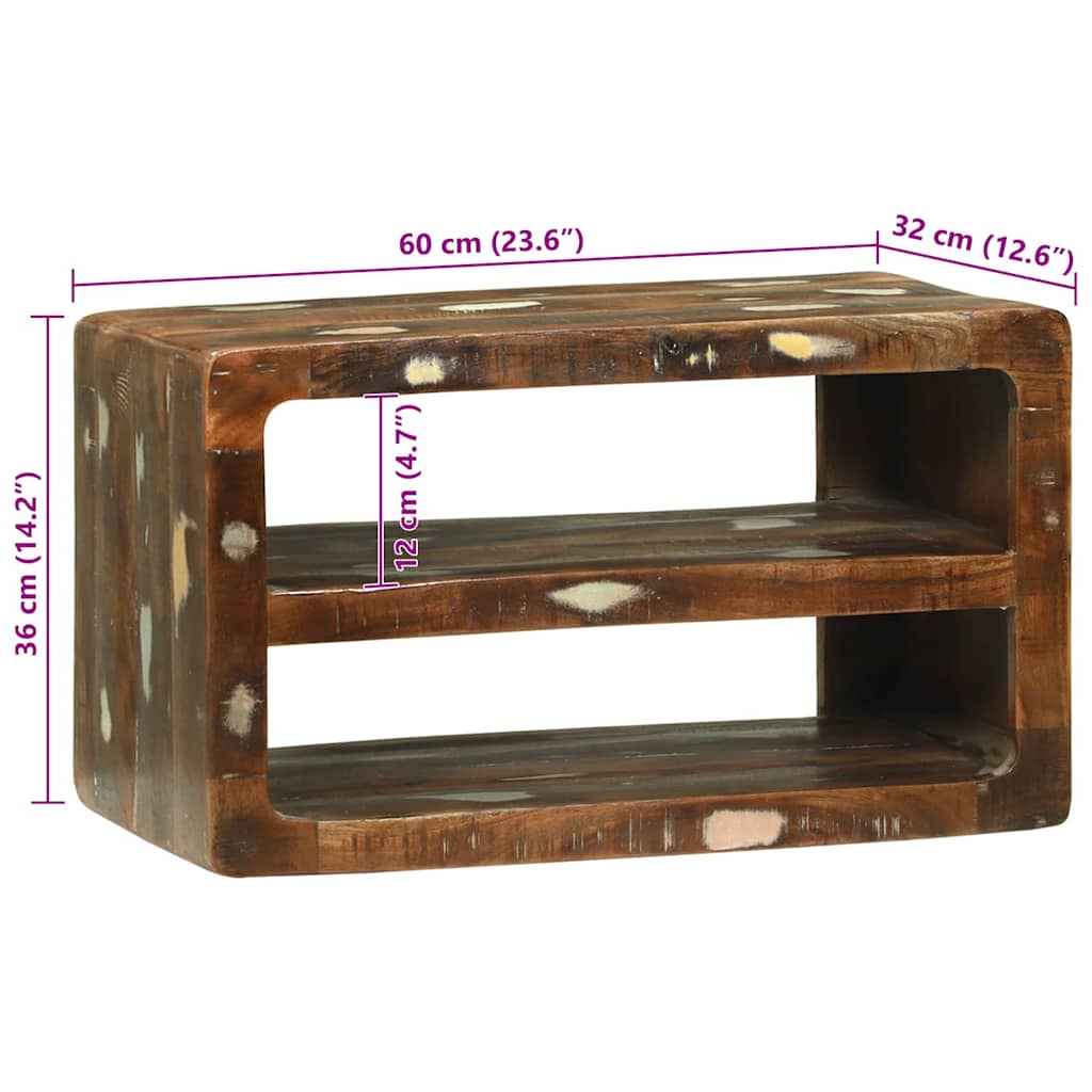 TV-skap Flerfarget 60 x 32 x 36 cm Massivt gjenvunnet tre