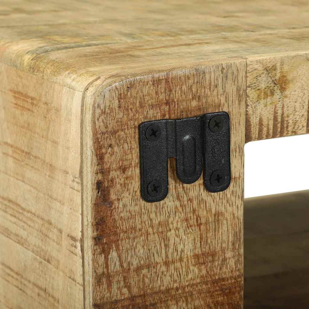 TV-skap med hylle Brun 80 x 32 x 36 cm Massivt mangotre