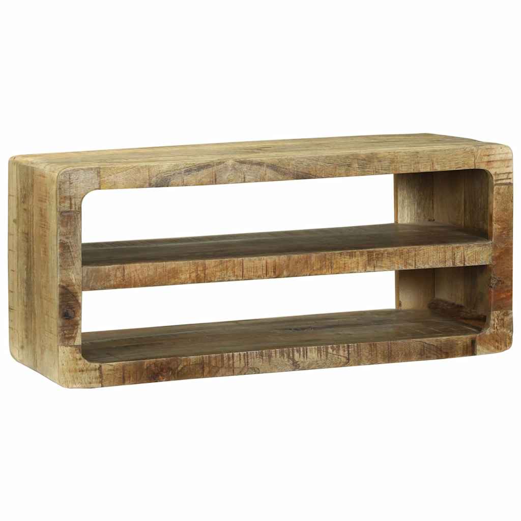 TV-skap med hylle Brun 80 x 32 x 36 cm Massivt mangotre