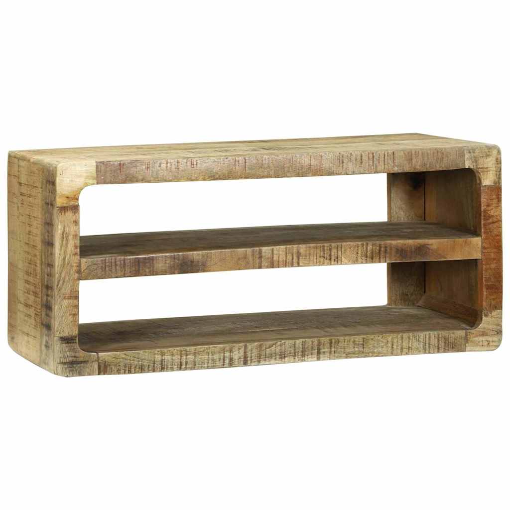 TV-skap med hylle Brun 80 x 32 x 36 cm Massivt mangotre