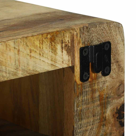 TV-skap med hylle Brun 100 x 32 x 36 cm Massivt mangotre