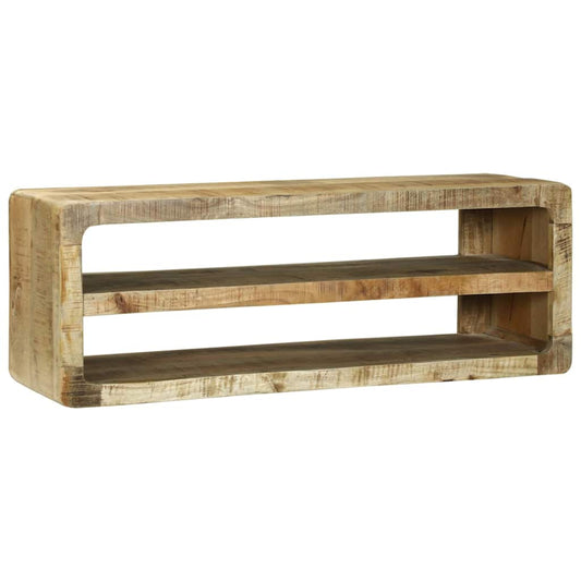 TV-skap med hylle Brun 100 x 32 x 36 cm Massivt mangotre
