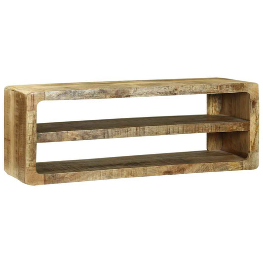 TV-skap med hylle Brun 100 x 32 x 36 cm Massivt mangotre