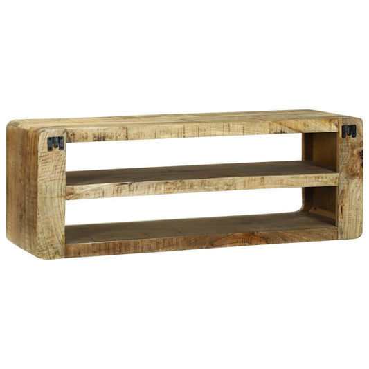TV-skap med hylle Brun 100 x 32 x 36 cm Massivt mangotre