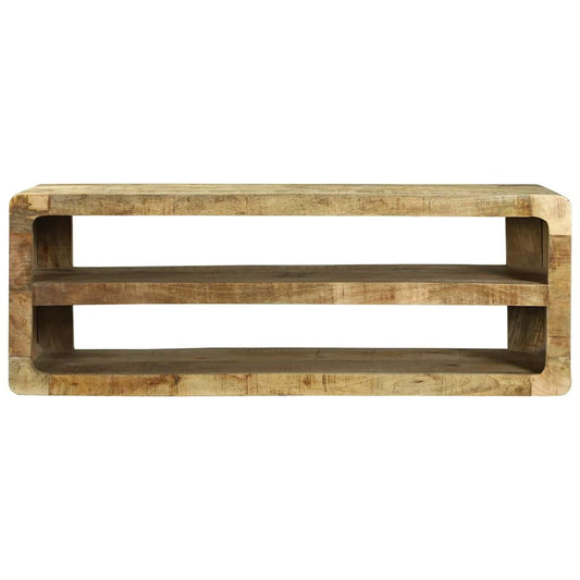 TV-skap med hylle Brun 100 x 32 x 36 cm Massivt mangotre
