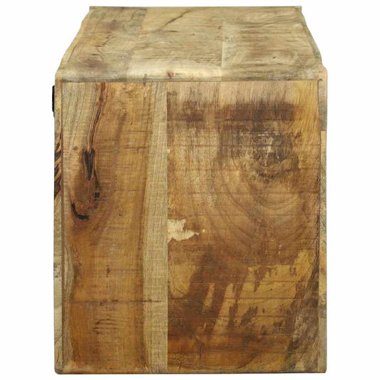 TV-skap med hylle Brun 100 x 32 x 36 cm Massivt mangotre