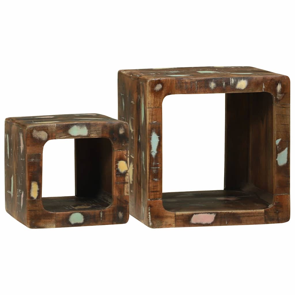 TV Enheter 2 pcs Flerfarget 36 x 30 x 36 cm Massiv Reclaim Tre