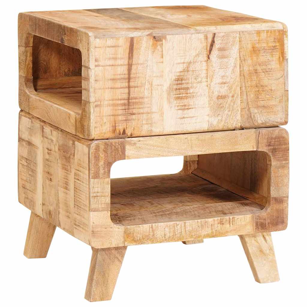 Avlastningsbord med hylle Brun 40 x 40 x 49 cm Massiv mango tre