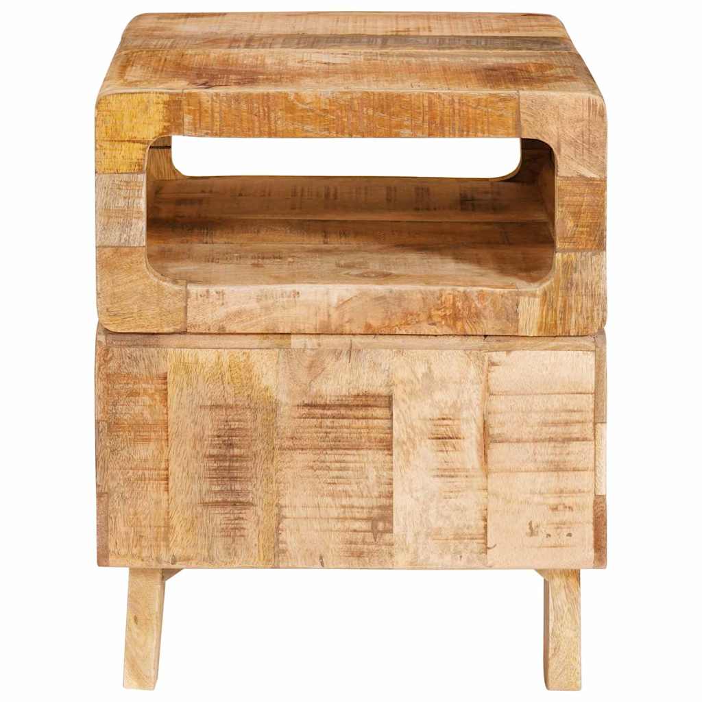 Avlastningsbord med hylle Brun 40 x 40 x 49 cm Massiv mango tre