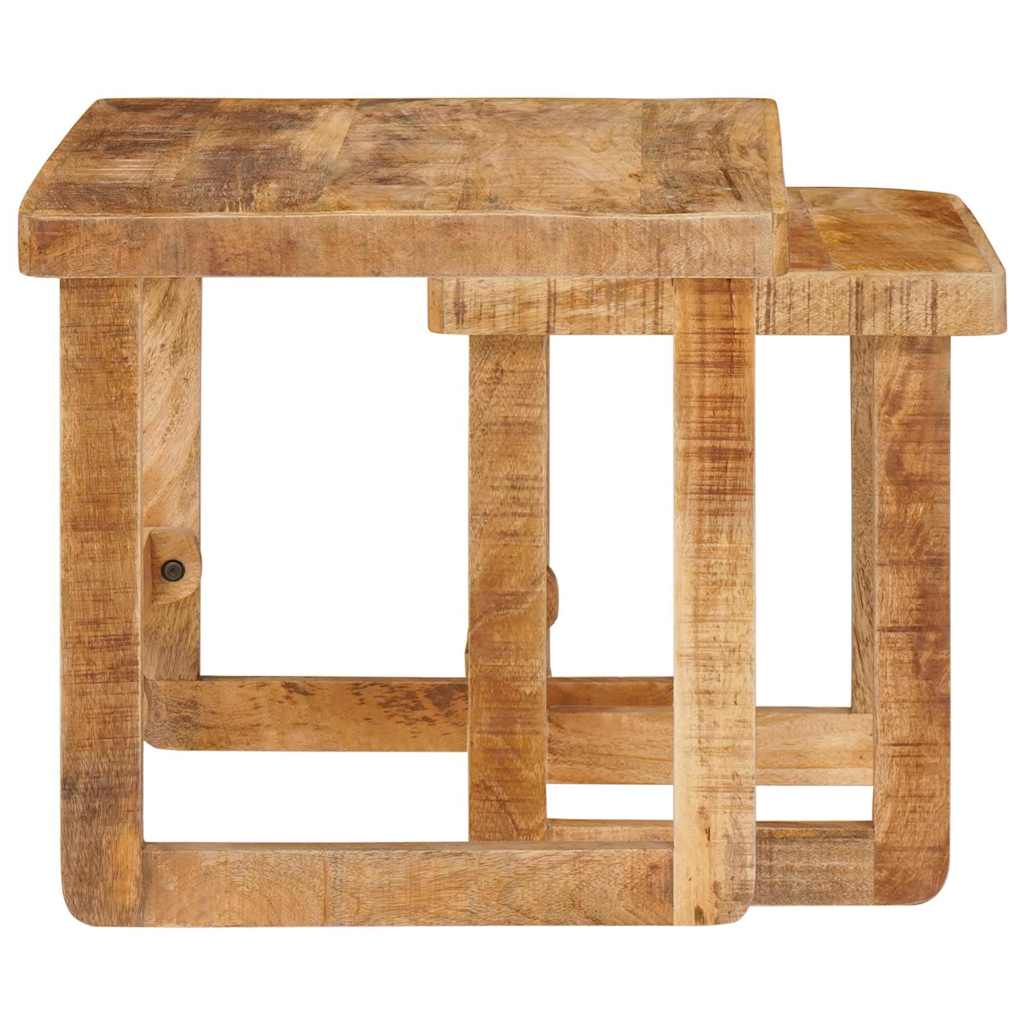 Stablingsbord 2 pcs Brun 46 x 46 x 45 cm Massiv mango tre