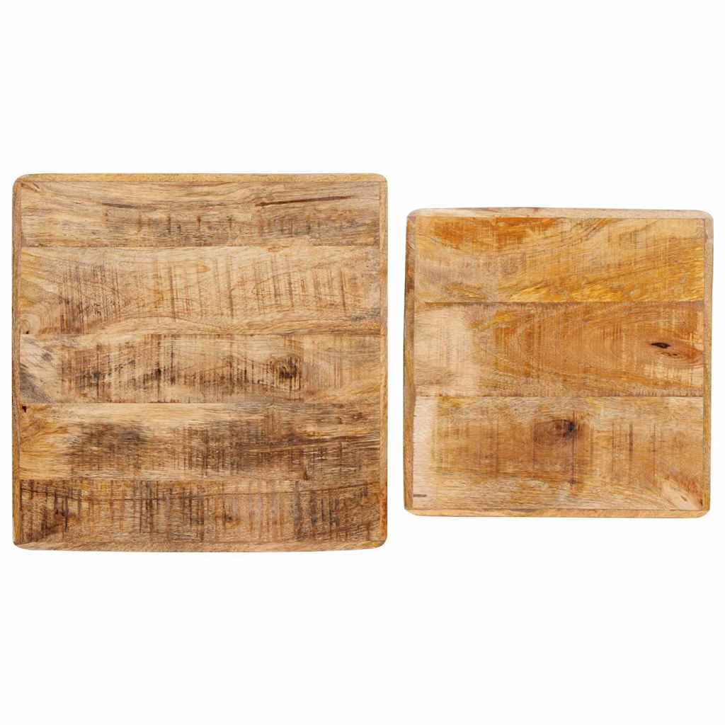 Stablingsbord 2 pcs Brun 46 x 46 x 45 cm Massiv mango tre