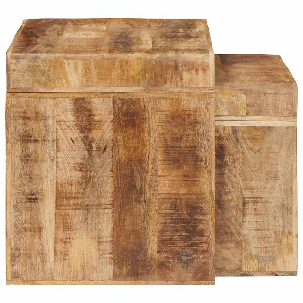 Stablingsbord 2 pcs Brun 46 x 40 x 46 cm Massiv mango tre