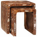 Stablingsbord 2 pcs Brun 46 x 40 x 46 cm Massiv Reclaim Tre