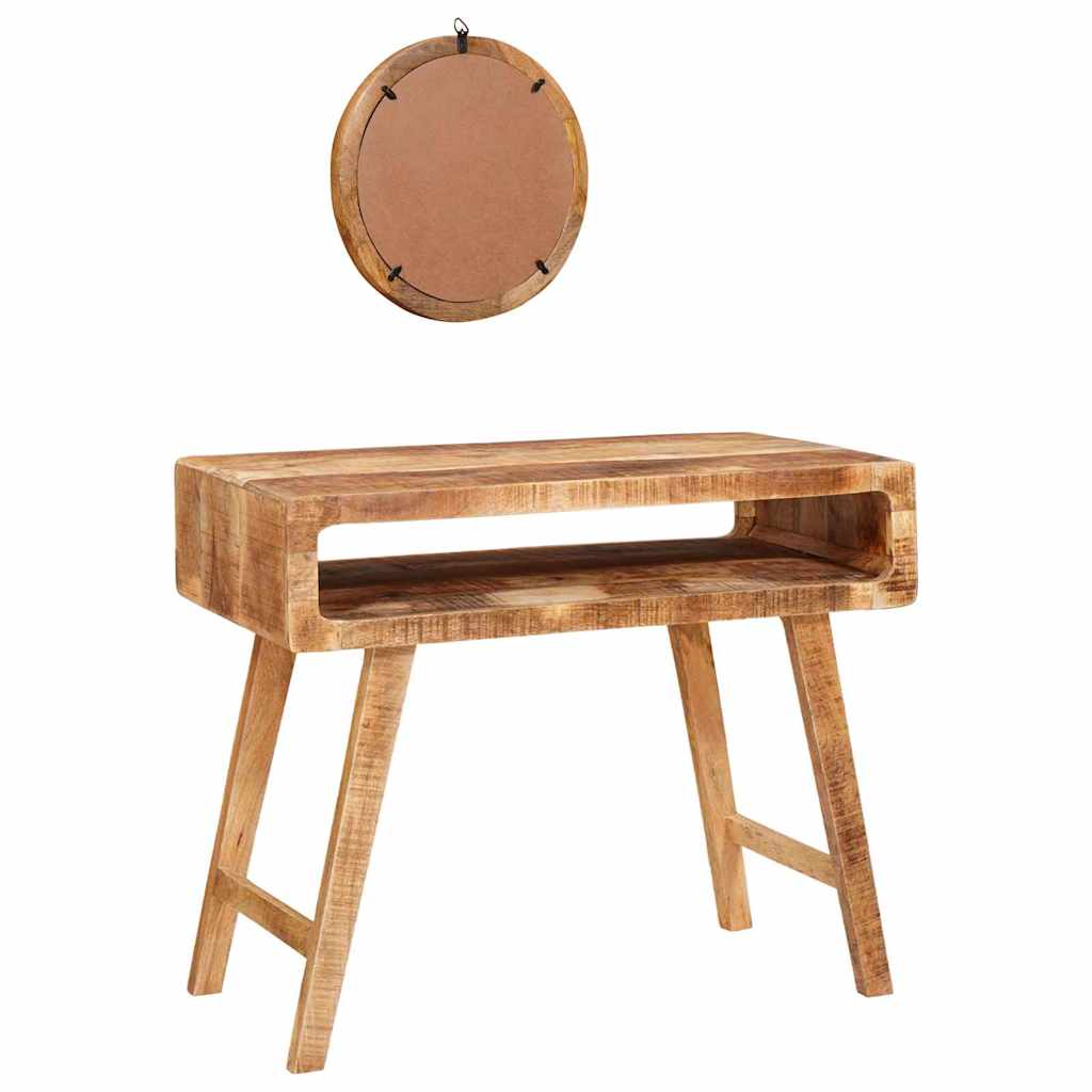 Sminkebord med lagring Brun 90 x 76 x 45 cm Massiv mango tre