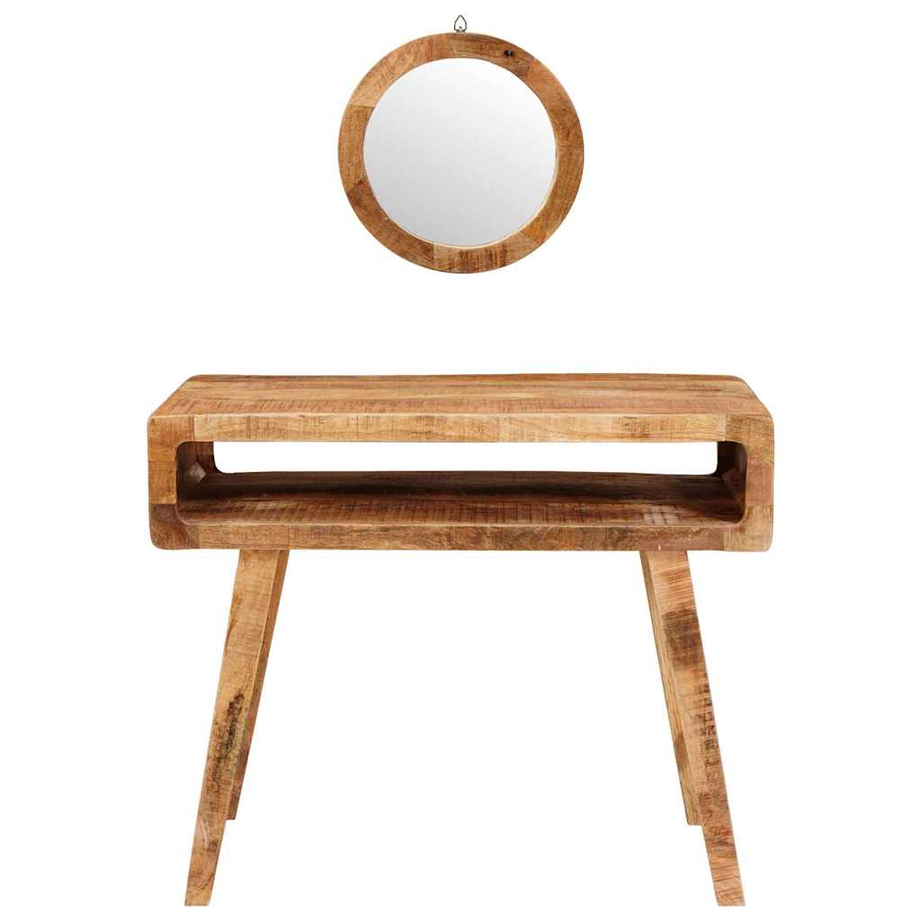 Sminkebord med lagring Brun 90 x 76 x 45 cm Massiv mango tre