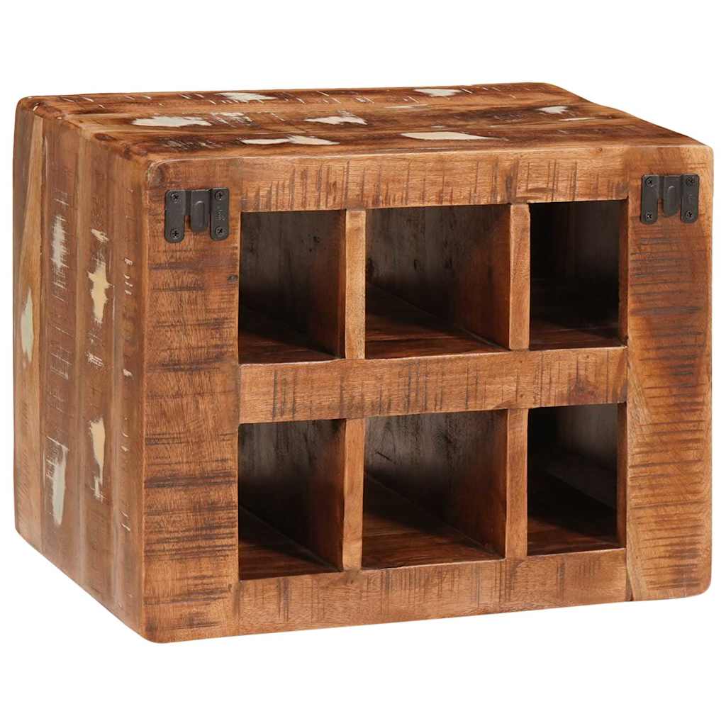 Vinhylle Veggmontert Brun 44 x 30 x 35 cm Solid gjenvunnet tre