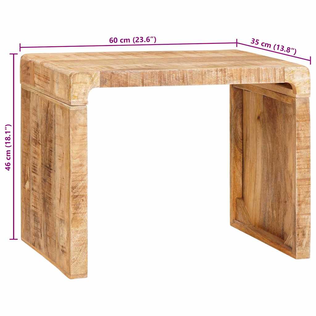 Avlastningsbord Brun 60 x 35 x 46 cm Massiv mango tre