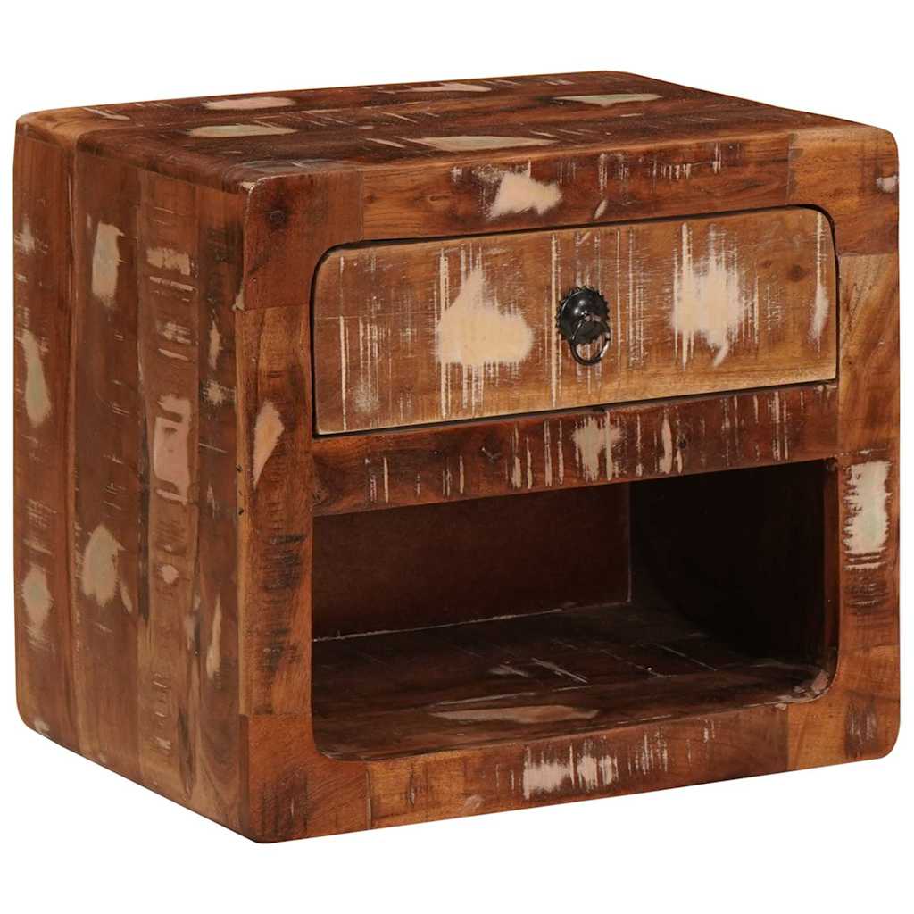 Vegghengt Nattbord med skuff Flerfarget 40 x 30 x 36 cm