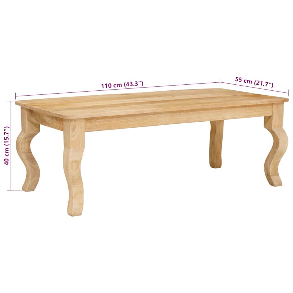 Kaffebord Brun 110 x 55 x 40 cm Massiv mango tre