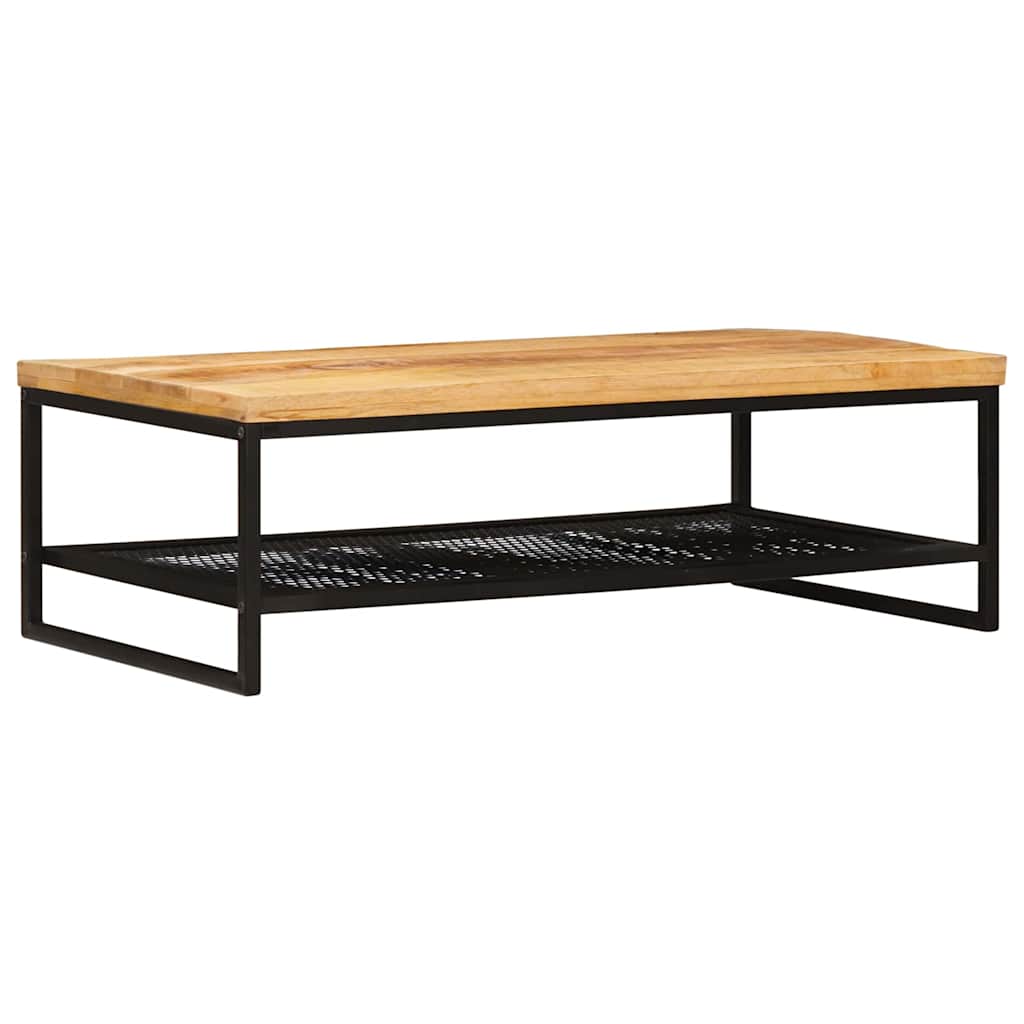 Kaffebord Brun og svart 110 x 55 x 35 cm Massiv mango tre