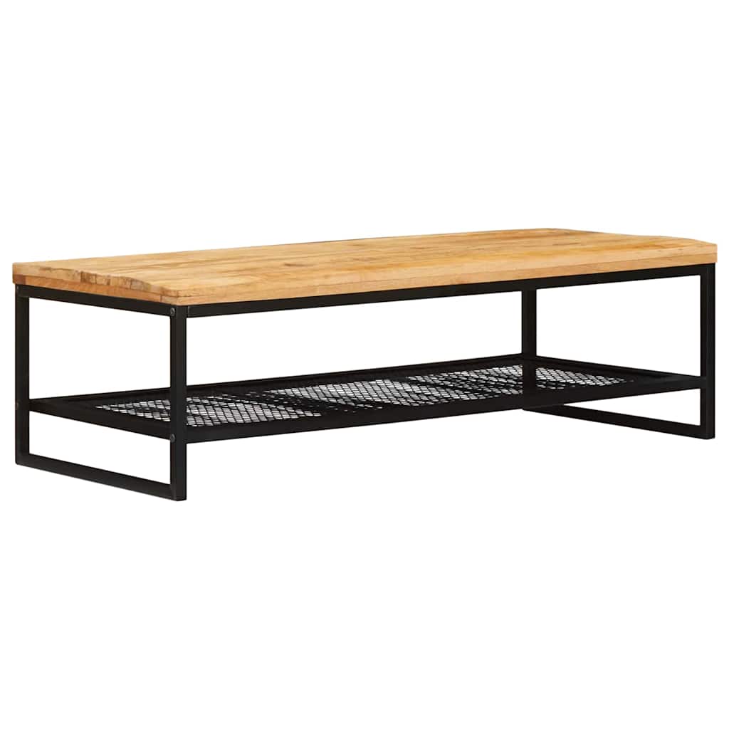 Kaffebord Brun og svart 110 x 55 x 35 cm Massiv mango tre