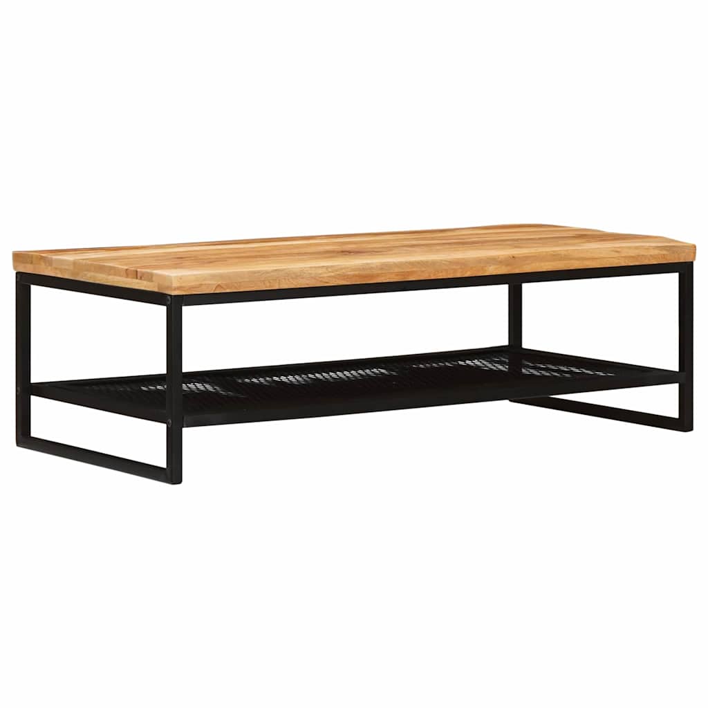 Kaffebord Brun og svart 110 x 55 x 35 cm Massiv mango tre