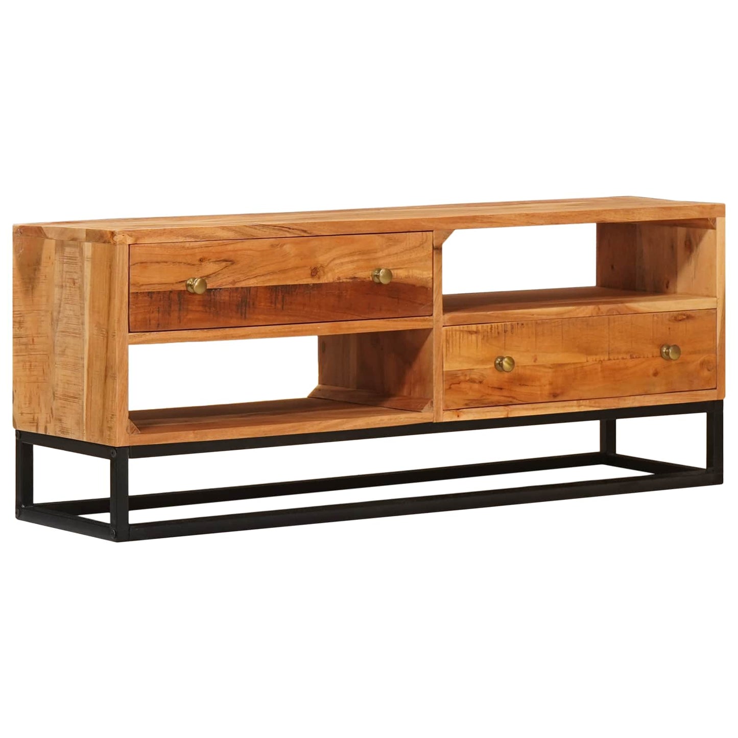 TV-skap med skuff Naturlig 110 x 30 x 44 cm Solid akasietre vidaXL