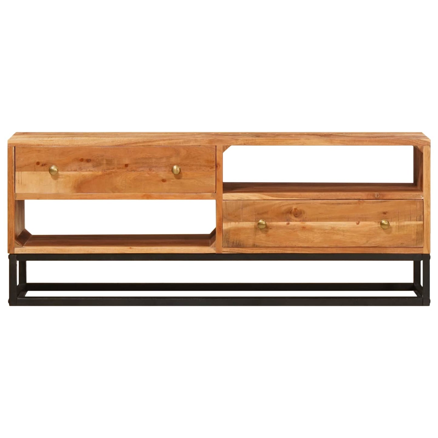 TV-skap med skuff Naturlig 110 x 30 x 44 cm Solid akasietre vidaXL