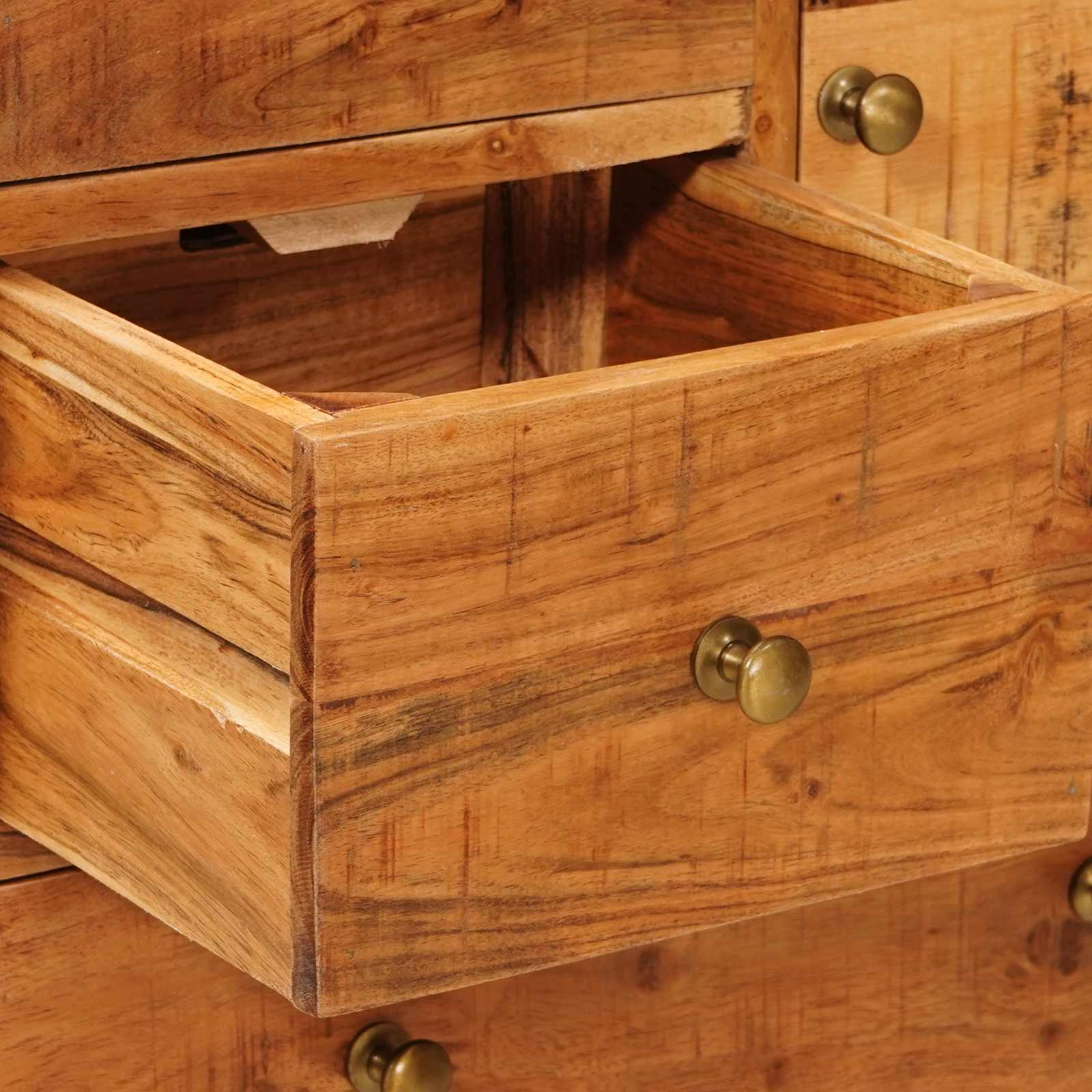 Skap med skuffer Naturlig 55 x 30 x 90 cm Solid akasietre vidaXL