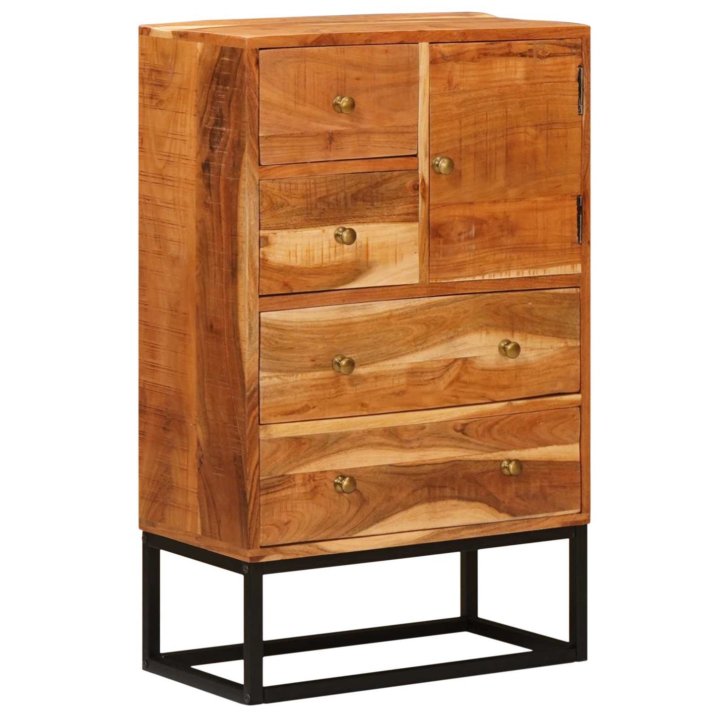 Skap med skuffer Naturlig 55 x 30 x 90 cm Solid akasietre vidaXL