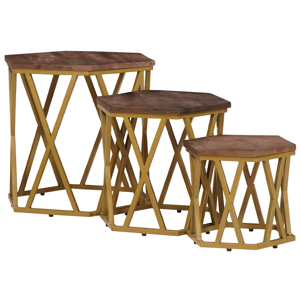 Salongbord Brun 55 x 55 x 50 cm Massiv mango tre